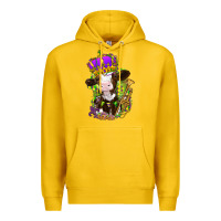 Lemon Mardi Gras cow Premium Hoodie - NancyCooperArtShop