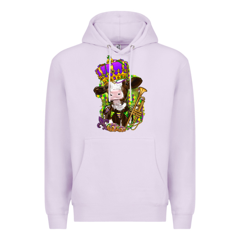 Mardi Gras Cow Premium Hoodie by NancyCooperArtShop | Teevron
