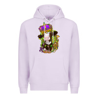 Lilac Mardi Gras cow Premium Hoodie - NancyCooperArtShop