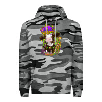 Slate Camo Mardi Gras cow Premium Hoodie - NancyCooperArtShop