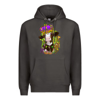 Smoke Mardi Gras cow Premium Hoodie - NancyCooperArtShop