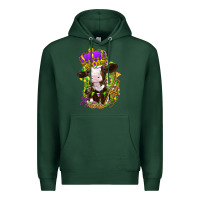 Sports Green Mardi Gras cow Premium Hoodie - NancyCooperArtShop