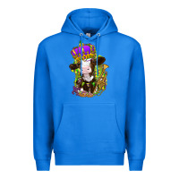 True Royal Mardi Gras cow Premium Hoodie - NancyCooperArtShop