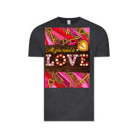 Vintage Black all you need is love Vintage Tee - AdoDesignShop