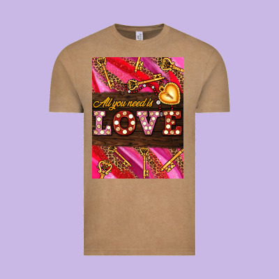 All You Need Is Love Vintage Tee Designed By Adodesignshop