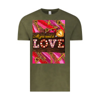 Vintage Olive all you need is love Vintage Tee - AdoDesignShop