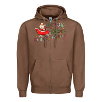 Chestnut heaux heaux heaux Zipper Hoodie - MaliasSmallBusiness