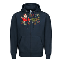 Navy heaux heaux heaux Zipper Hoodie - MaliasSmallBusiness