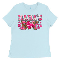 Baby Blue valentines day mamas boy Ladies Tee - texasbilliewilder