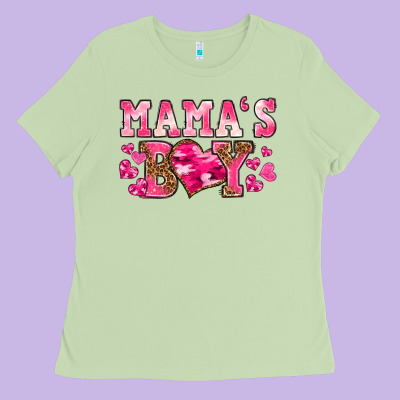 Ladies Tee valentines day mamas boy