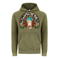 Vintage Olive hereford rainbow Vintage Hoodie - JahusDesignShop