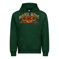 Forest Green Mama mode all day everyday Mother's Day Urban Hoodie - CowGirlArtShop