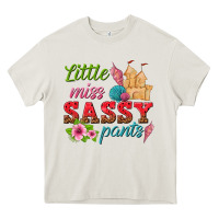Cream little miss sassy pants Heavy Core Tee - texasbilliewilder