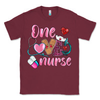 Burgundy one loved nurse Classic Tee - BarkalooDesign