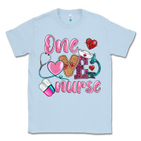 Dusty Blue one loved nurse Classic Tee - BarkalooDesign