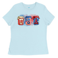 Baby Blue usa mason jars Ladies Tee - Zillion Design Studio