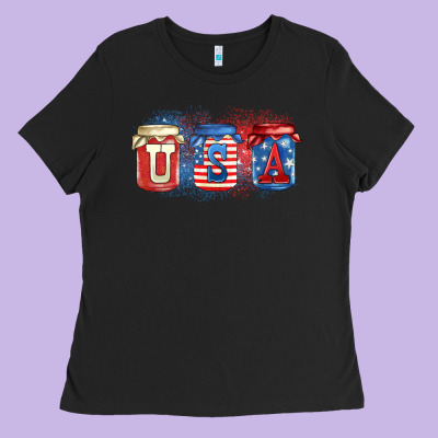 Usa Mason Jars Ladies Tee Designed By Zillion Design Studio