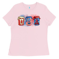 Bubblegum Pink usa mason jars Ladies Tee - Zillion Design Studio