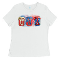 White usa mason jars Ladies Tee - Zillion Design Studio