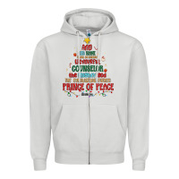 Dove Grey his name shall be Zipper Hoodie - MaliasSmallBusiness