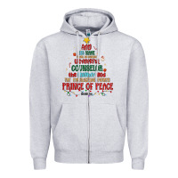Heather Grey his name shall be Zipper Hoodie - MaliasSmallBusiness