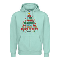 Seafoam his name shall be Zipper Hoodie - MaliasSmallBusiness