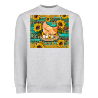 Heather Grey western farm chicken coop animals sunflowers leopard turquoise wooden Heavyweight Sweatshirt - Artiststas
