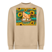 Mushroom western farm chicken coop animals sunflowers leopard turquoise wooden Heavyweight Sweatshirt - Artiststas