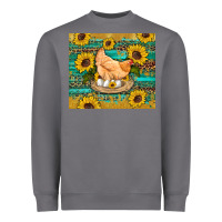 Storm western farm chicken coop animals sunflowers leopard turquoise wooden Heavyweight Sweatshirt - Artiststas