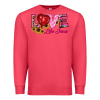 Cardinal valentine's day love like jesus Premium Sweatshirt - RanaPortraitStore