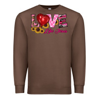Chestnut valentine's day love like jesus Premium Sweatshirt - RanaPortraitStore