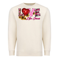 Sandshell valentine's day love like jesus Premium Sweatshirt - RanaPortraitStore