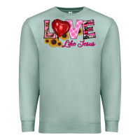 Seafoam valentine's day love like jesus Premium Sweatshirt - RanaPortraitStore