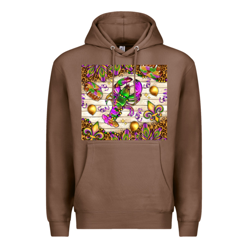 Mardi Gras With Crab Premium Hoodie by NancyCooperArtShop | Teevron