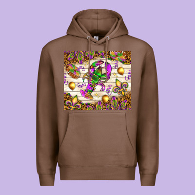 Mardi Gras With Crab Premium Hoodie Designed By Nancycooperartshop