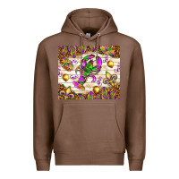 Chestnut Mardi Gras with crab Premium Hoodie - NancyCooperArtShop