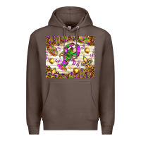 Coffee Mardi Gras with crab Premium Hoodie - NancyCooperArtShop