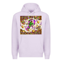 Lilac Mardi Gras with crab Premium Hoodie - NancyCooperArtShop