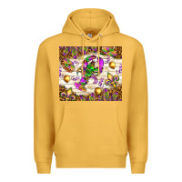 Mustard Mardi Gras with crab Premium Hoodie - NancyCooperArtShop