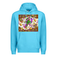 Ocean Blue Mardi Gras with crab Premium Hoodie - NancyCooperArtShop