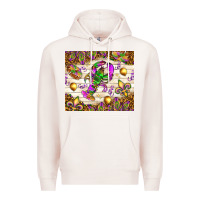 Pale Pink Mardi Gras with crab Premium Hoodie - NancyCooperArtShop