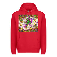 Red Mardi Gras with crab Premium Hoodie - NancyCooperArtShop