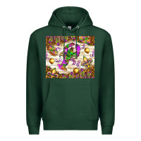 Sports Green Mardi Gras with crab Premium Hoodie - NancyCooperArtShop