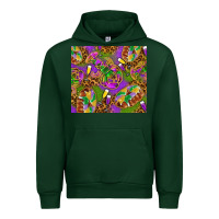 Forest Green Mardi Gras with crabs tumbler Urban Hoodie - HowdyJamesFarm