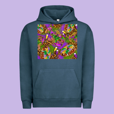 Mardi Gras With Crabs Tumbler Urban Hoodie Designed By Howdyjamesfarm
