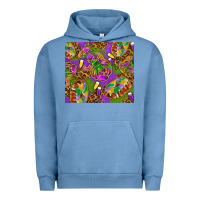 Pigment Pebble Blue Mardi Gras with crabs tumbler Urban Hoodie - HowdyJamesFarm