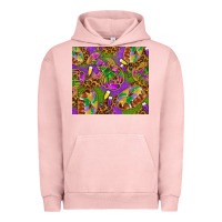 Pigment Salmon Mardi Gras with crabs tumbler Urban Hoodie - HowdyJamesFarm