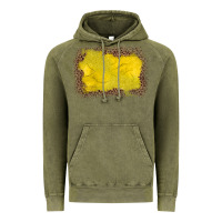 Vintage Olive gemstone yellow leopard background Vintage Hoodie - JahusDesignShop