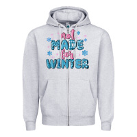 Heather Grey not made for winter Zipper Hoodie - MaliasSmallBusiness