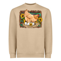 Mushroom western farm chicken coop animals eggs sunflowers leopard serape woode Heavyweight Sweatshirt - Artiststas